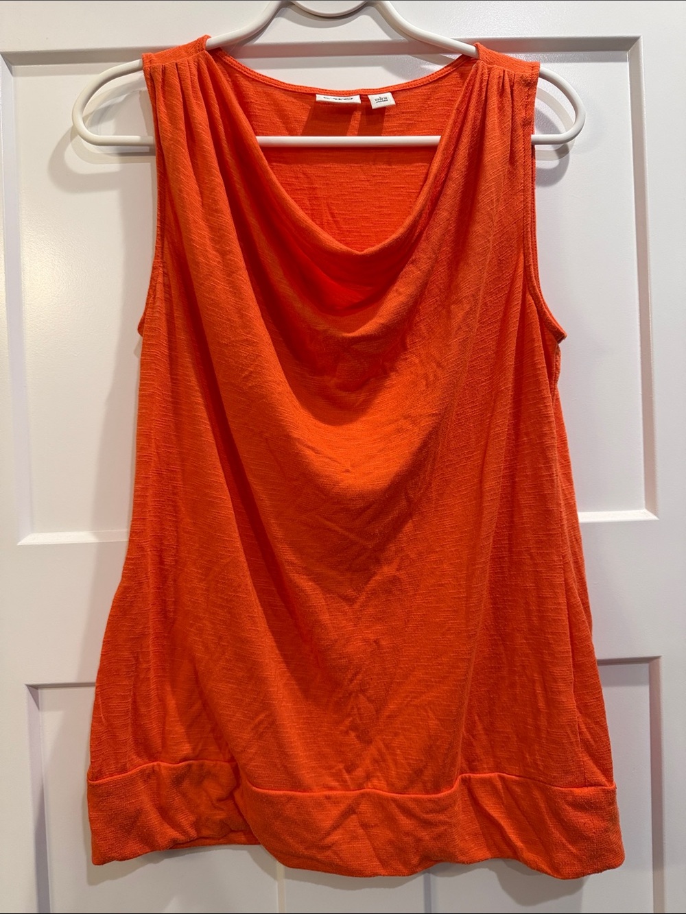 Sleeveless Drape Neck Tank Top - Orange Blouse Cato Size L